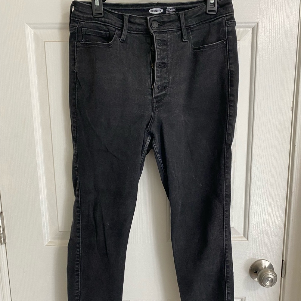 Black Denim Jeans, Old Navy Rockstar Super Skinny